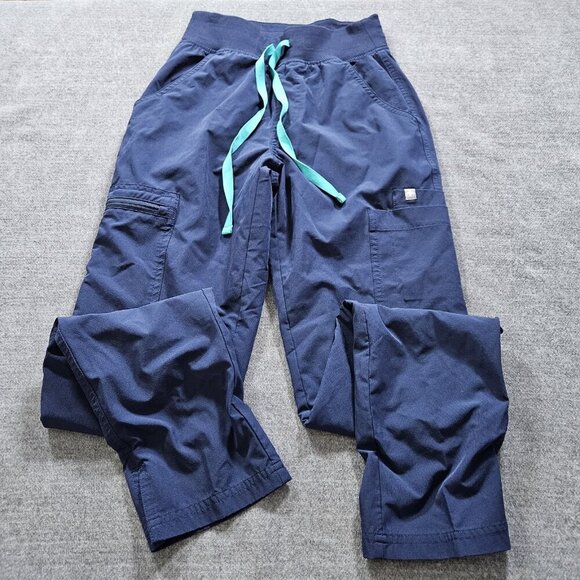 Figs Scrub Pants Womens XXS Yola Navy Blue FREEx Lined  High Waist W23SW2007 - Picture 7 of 14